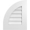 Ekena Millwork Quarter Round Top Left Surface Mount PVC Gable Vent w/ 3-1/2"W x 1"P Standard Frame, 16"W x 20"H GVPQL16X2001SN - alternate 1